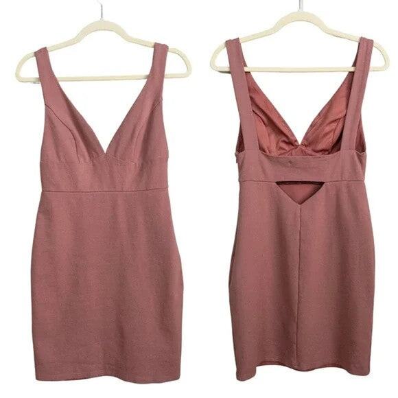 Lulus Fashionably On Time Bodycon Dress Mauve - XS - Picture 6 of 7